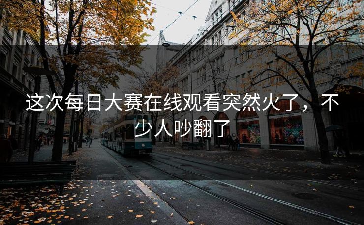 这次每日大赛在线观看突然火了，不少人吵翻了