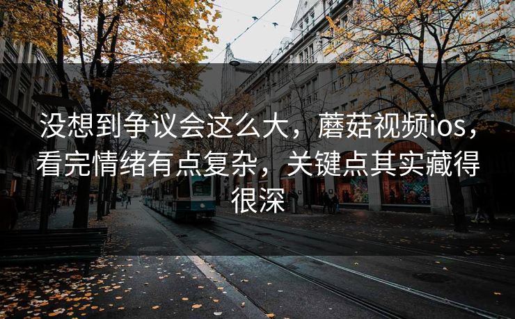 没想到争议会这么大，蘑菇视频ios，看完情绪有点复杂，关键点其实藏得很深